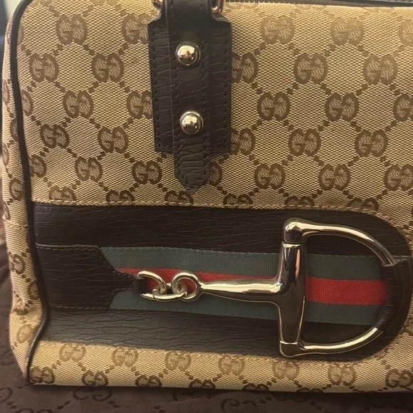 Authentic Gucci Beige and Dark Brown bag - Picture 2 of 15